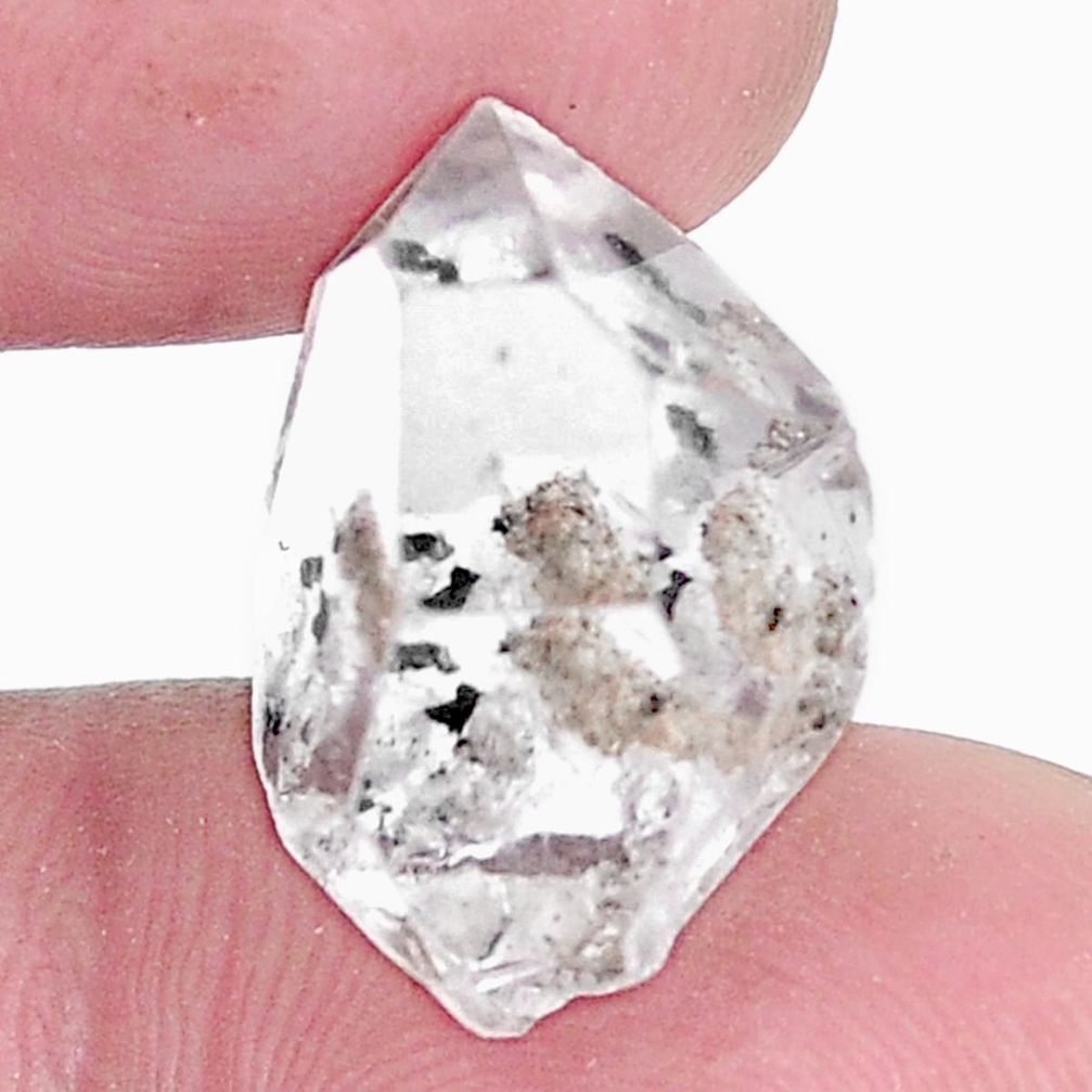 Natural 16.30cts herkimer diamond white rough 16x13mm fancy loose gemstone s9360