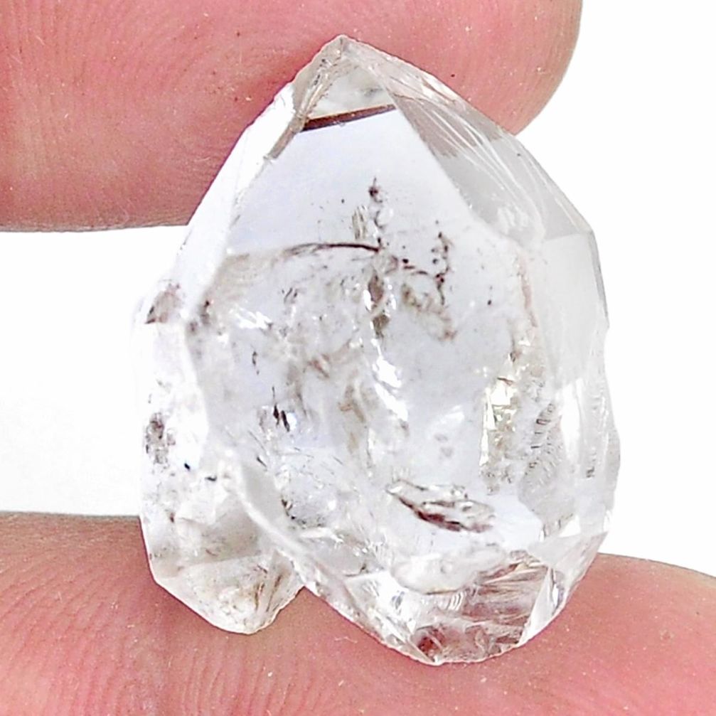 Natural 27.40cts herkimer diamond white rough 22x17.5 mm loose gemstone s9363