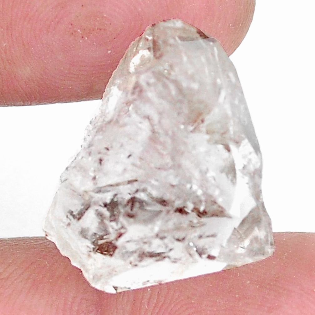 Natural 27.30cts herkimer diamond white rough 19x18mm fancy loose gemstone s9370
