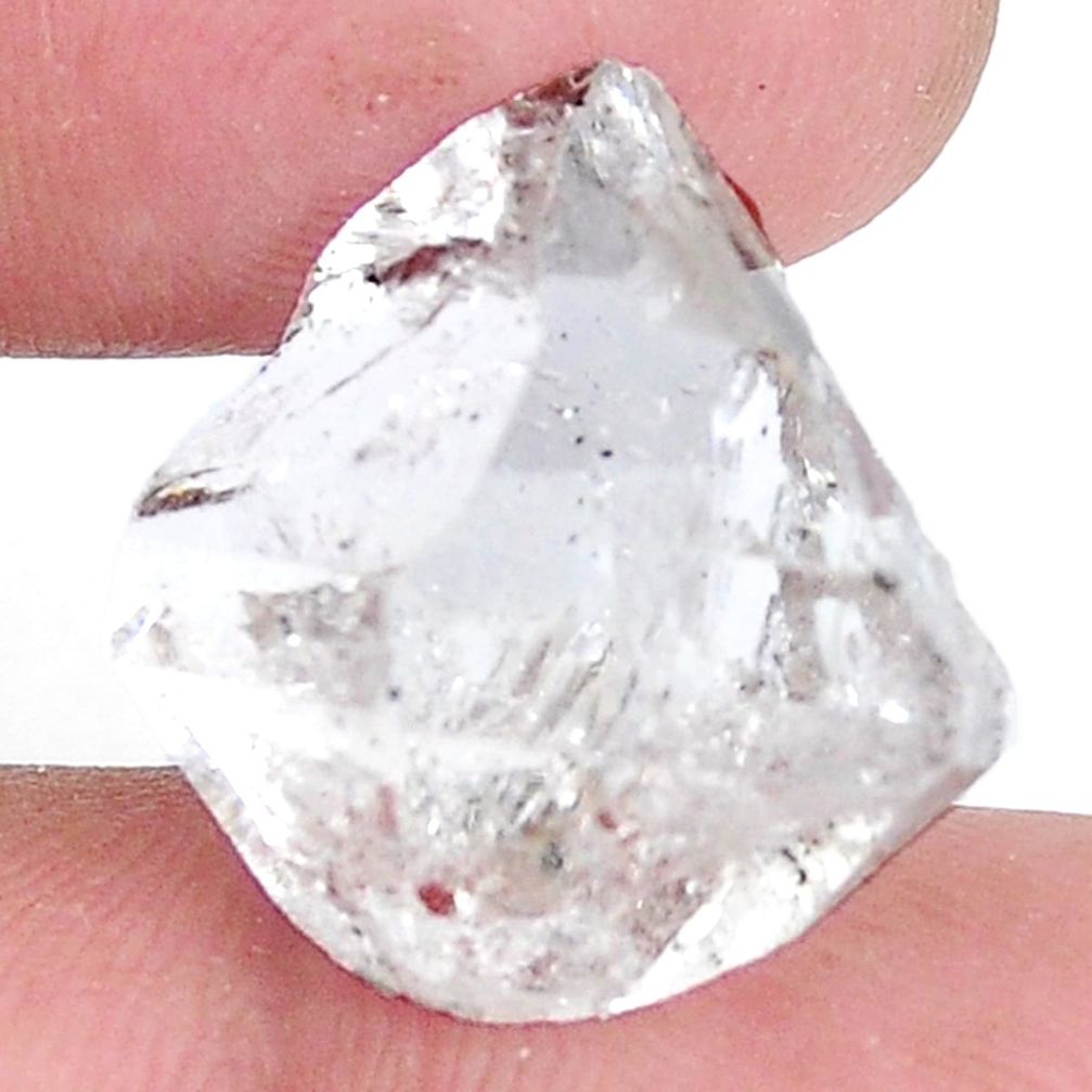 Natural 21.30cts herkimer diamond white rough 17x15mm fancy loose gemstone s9374