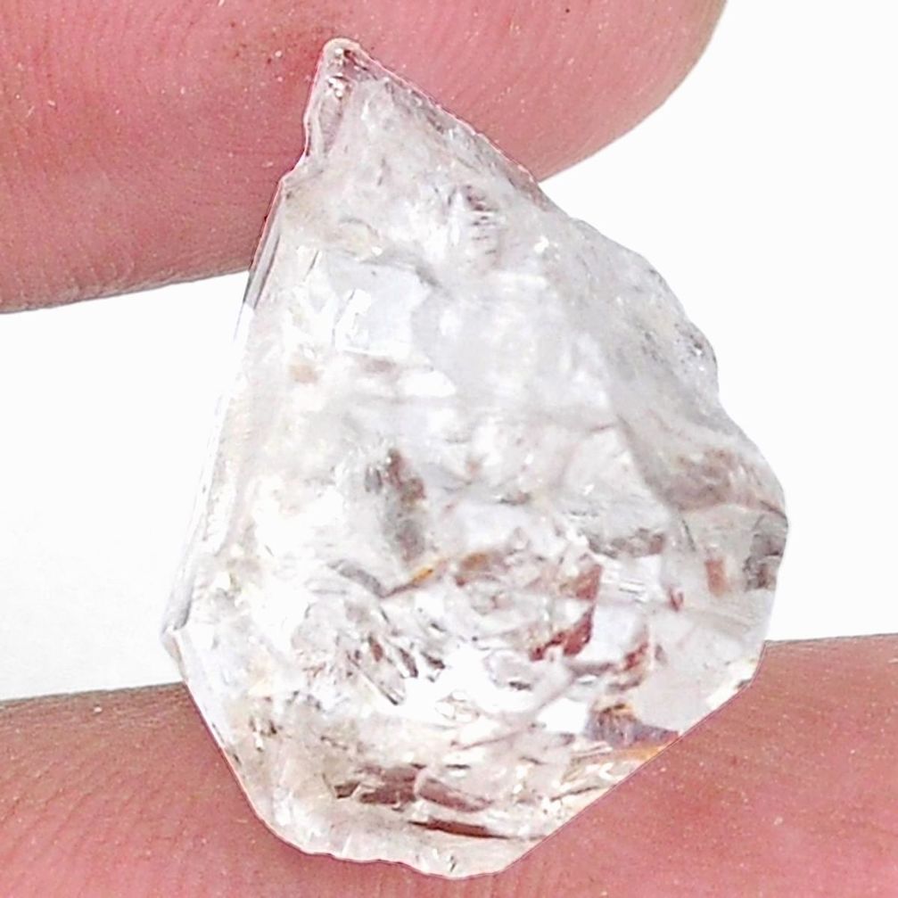 Natural 18.45cts herkimer diamond white rough 21x15mm fancy loose gemstone s9380