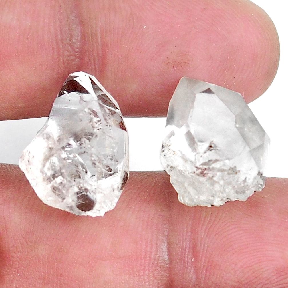 Natural 24.45cts herkimer diamond white rough 15x13 mm loose gemstone s9390