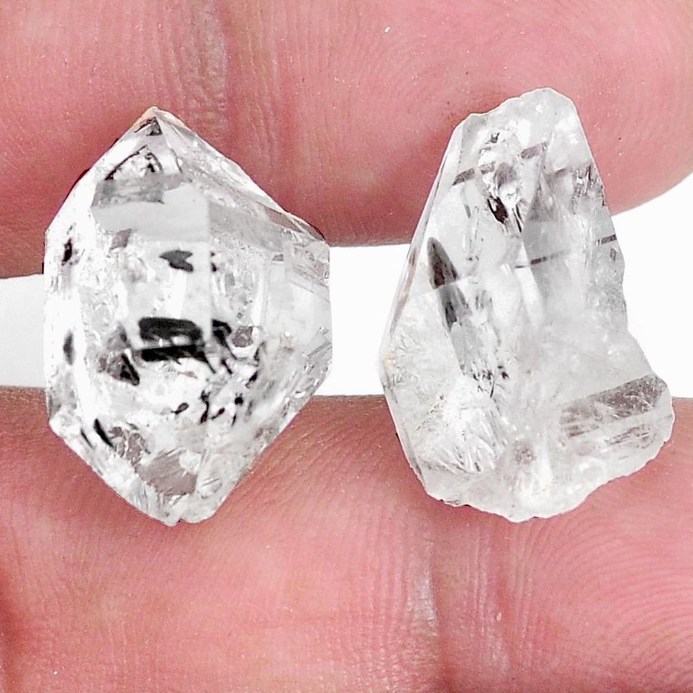 Natural 29.45cts herkimer diamond white rough 20x13.5 mm loose gemstone s9391