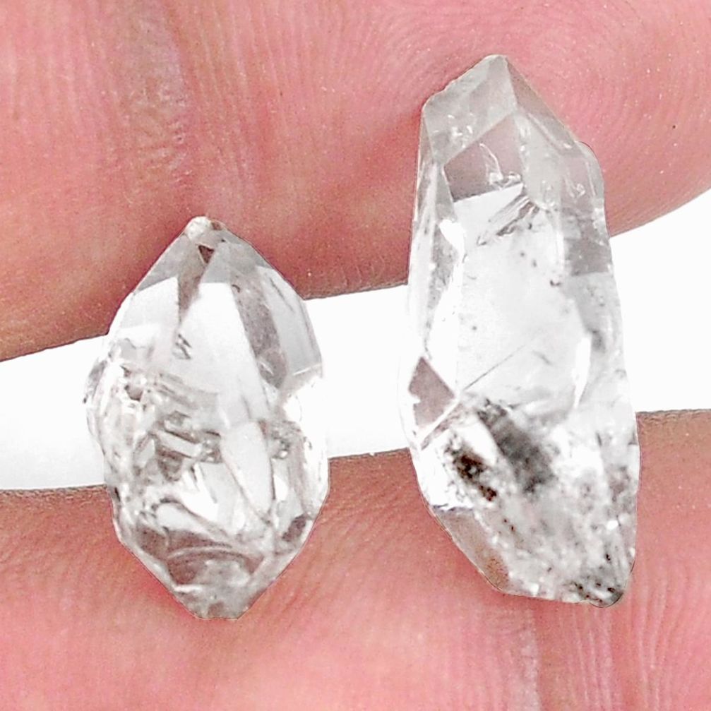 Natural 15.10cts herkimer diamond white rough 20x8 mm fancy loose gemstone s9393