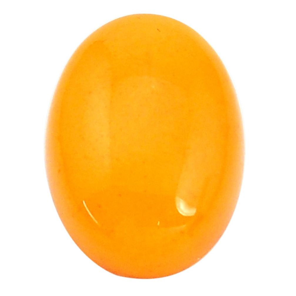 Natural 9.45cts amber bone yellow cabochon 22x16 mm oval loose gemstone s9466