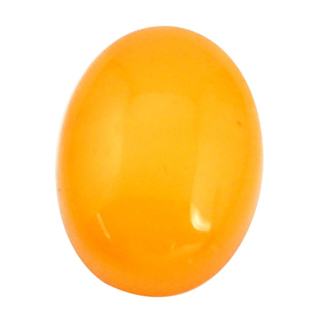 Natural 8.45cts amber bone yellow cabochon 19x14 mm oval loose gemstone s9475
