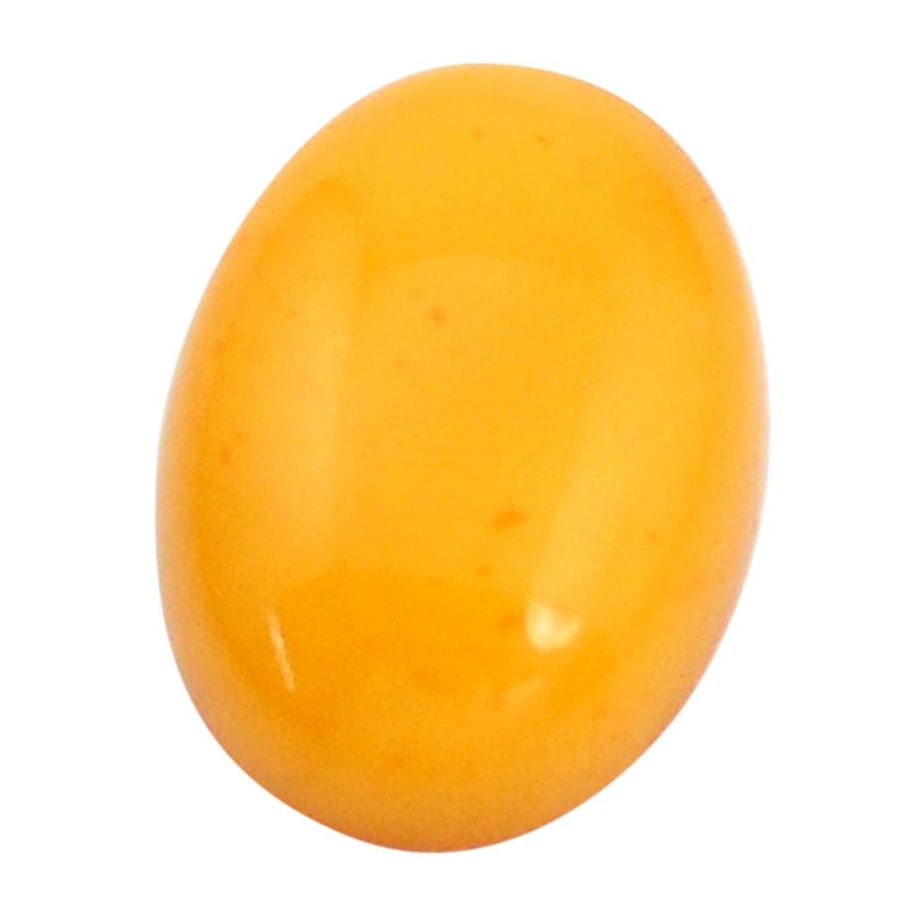 Natural 5.10cts amber bone yellow cabochon 18x13 mm oval loose gemstone s9478
