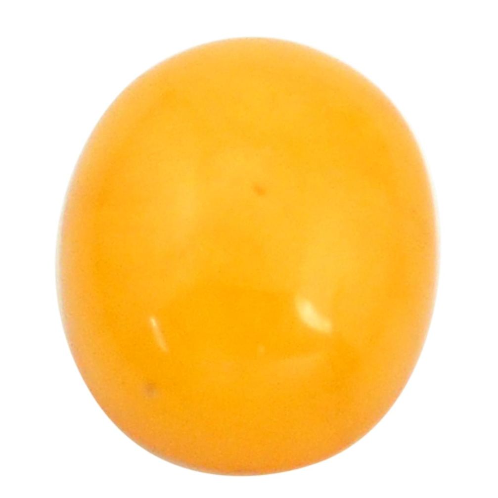 Natural 7.10cts amber bone yellow cabochon 17x14 mm oval loose gemstone s9479