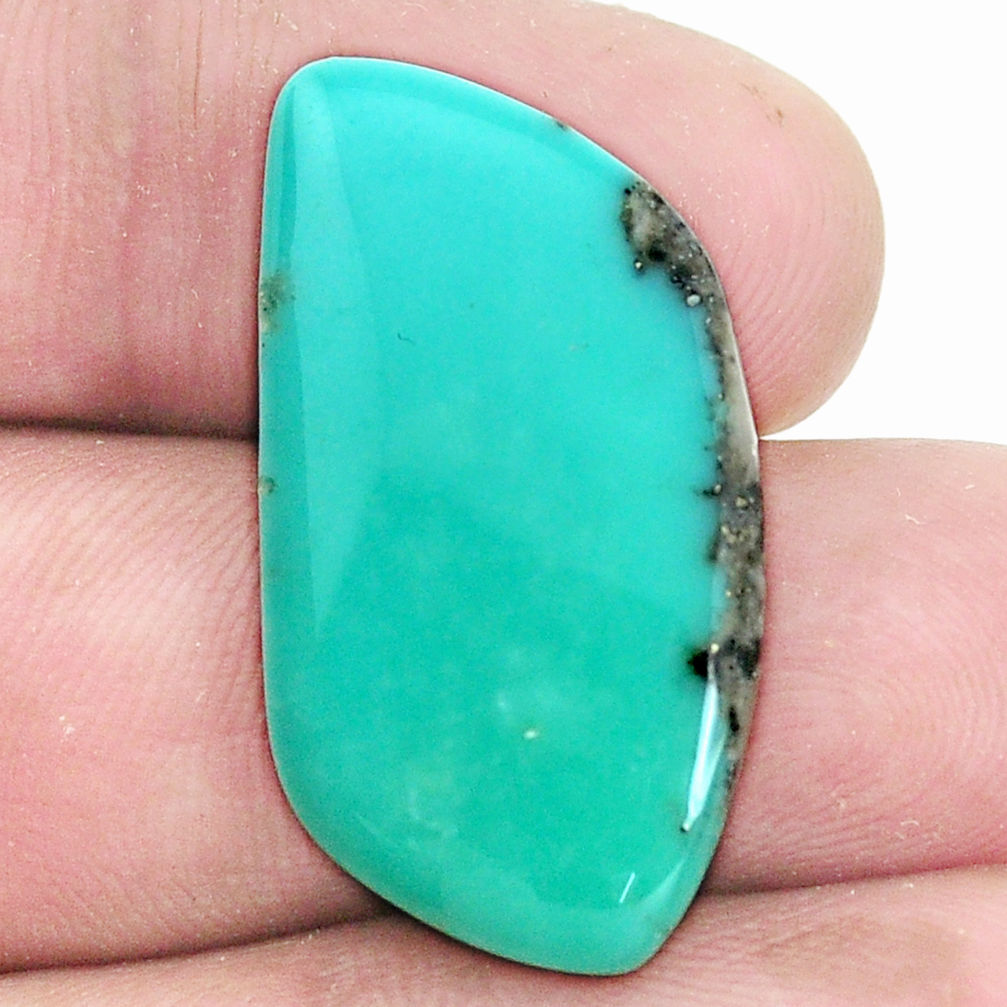 Natural 14.45cts campitos turquoise green 31x15.5 mm fancy loose gemstone s9499