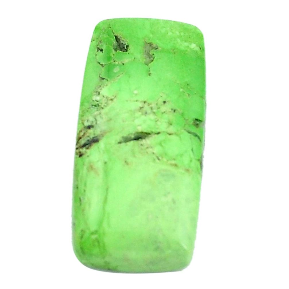 Natural 33.45cts gaspeite green cabochon 27x13 mm octagan loose gemstone s9506