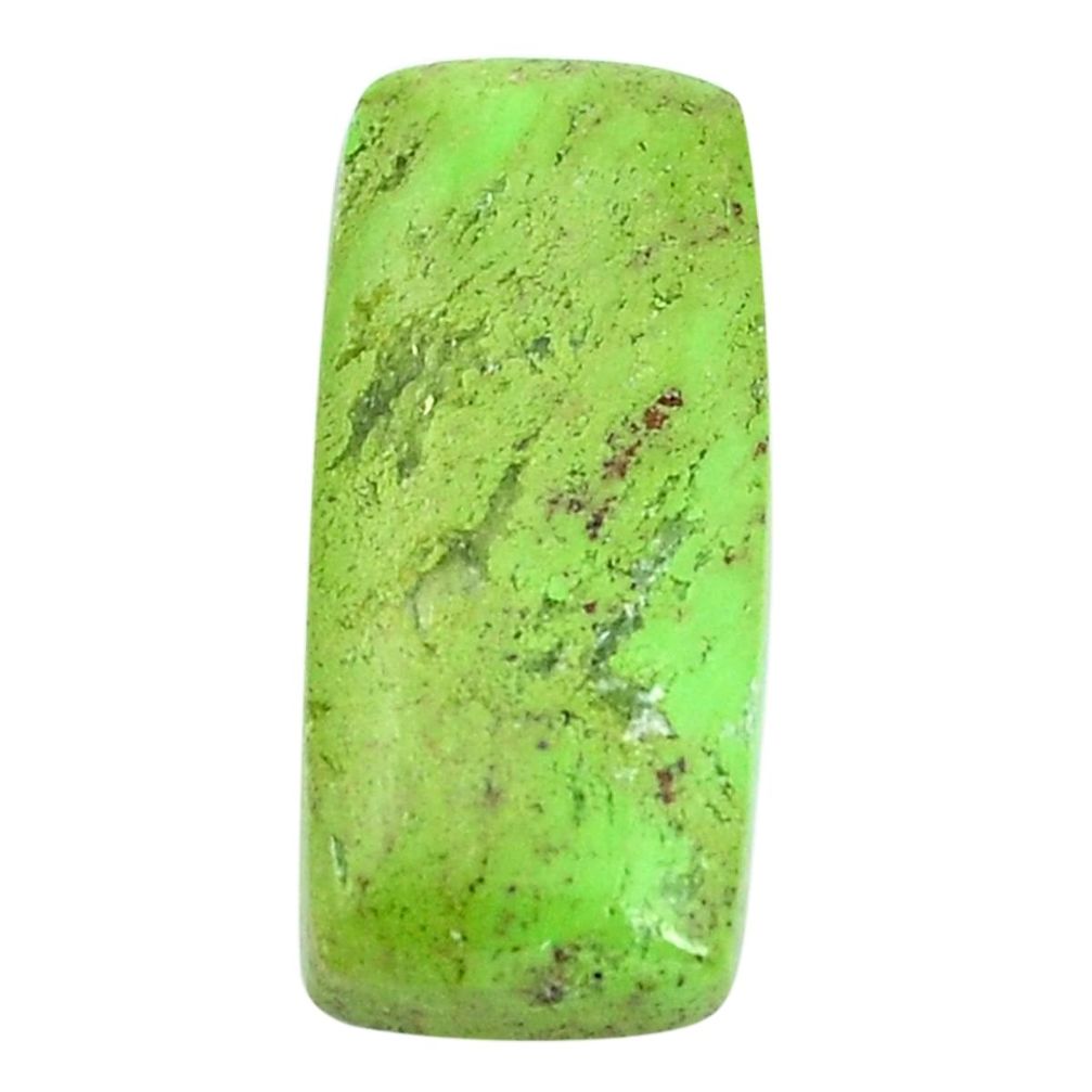 Natural 21.30cts gaspeite green cabochon 27x12 mm octagan loose gemstone s9512