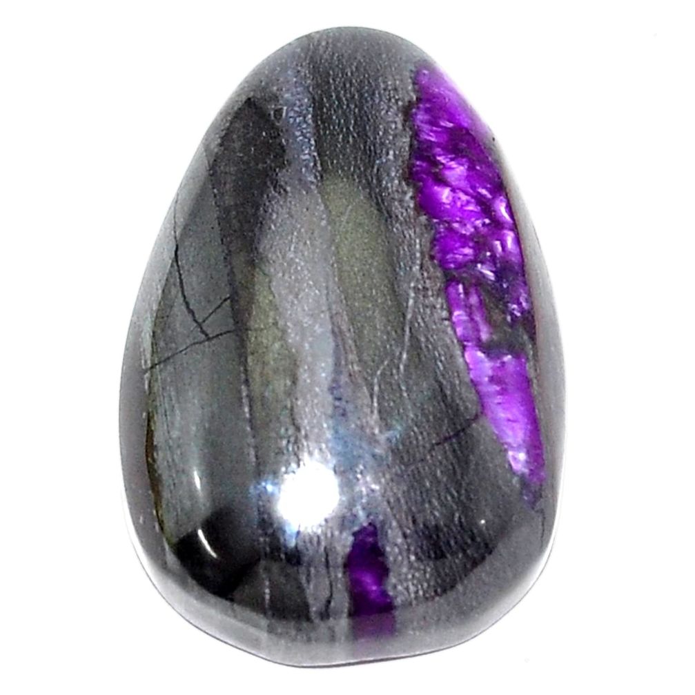 Natural 39.15cts sugilite purple cabochon 28x18 mm pear loose gemstone s9563