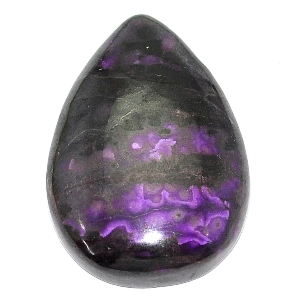 Natural 43.45cts sugilite purple cabochon 32.5x22 mm pear loose gemstone s9567