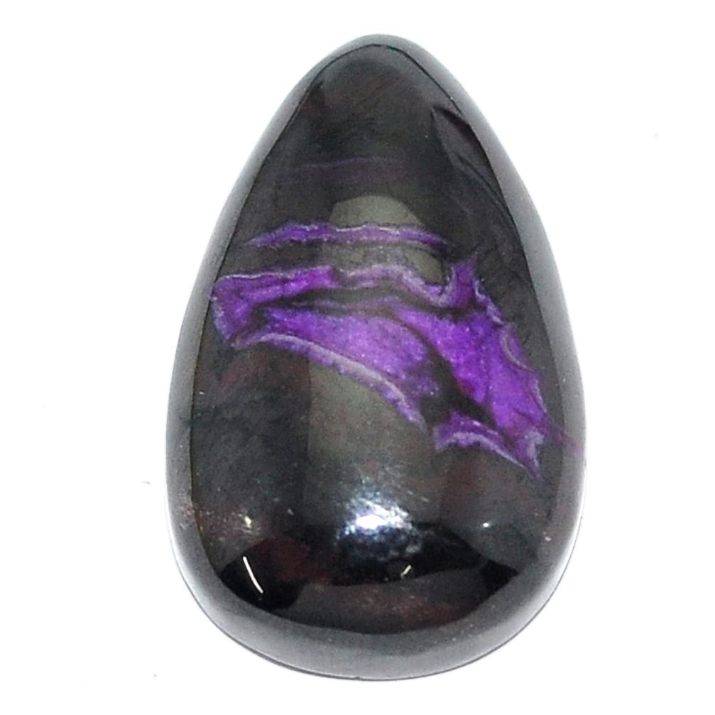 Natural 37.40cts sugilite purple cabochon 28x17 mm pear loose gemstone s9568