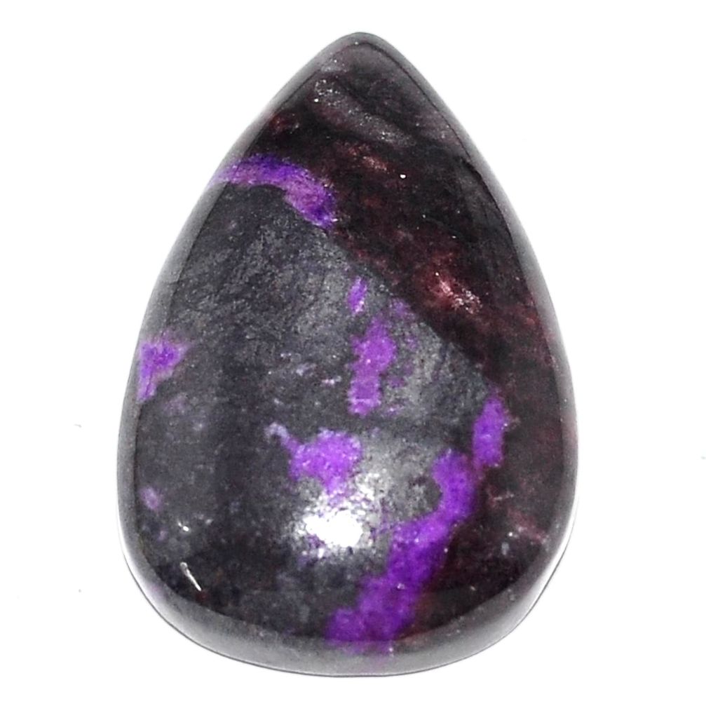 Natural 47.40cts sugilite purple cabochon 33x22 mm pear loose gemstone s9571