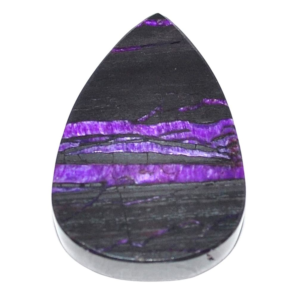 Natural 62.40cts sugilite purple cabochon 32.5x22.5 mm pear loose gemstone s9573