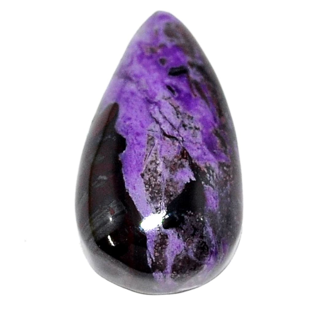 Natural 31.30cts sugilite purple cabochon 29x15.5 mm pear loose gemstone s9581