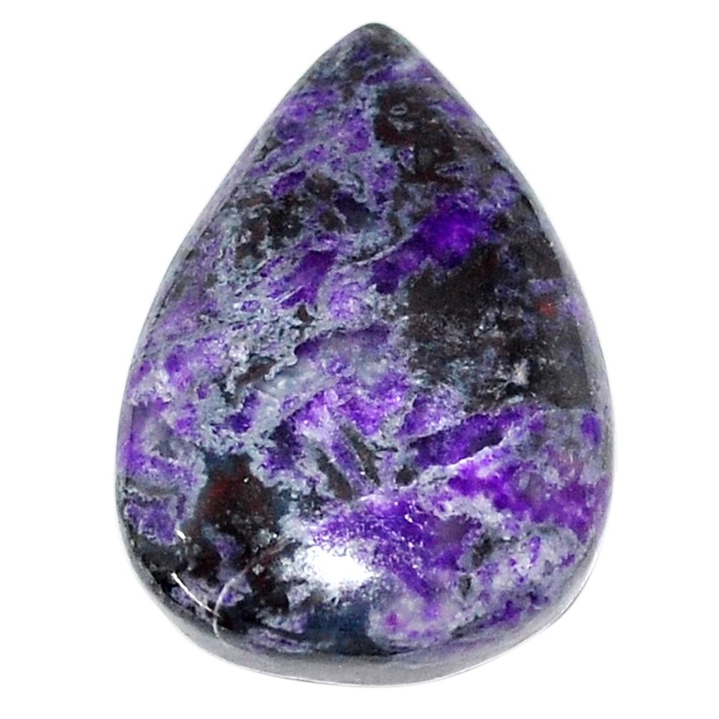 Natural 28.45cts sugilite purple cabochon 27.5x19 mm pear loose gemstone s9582