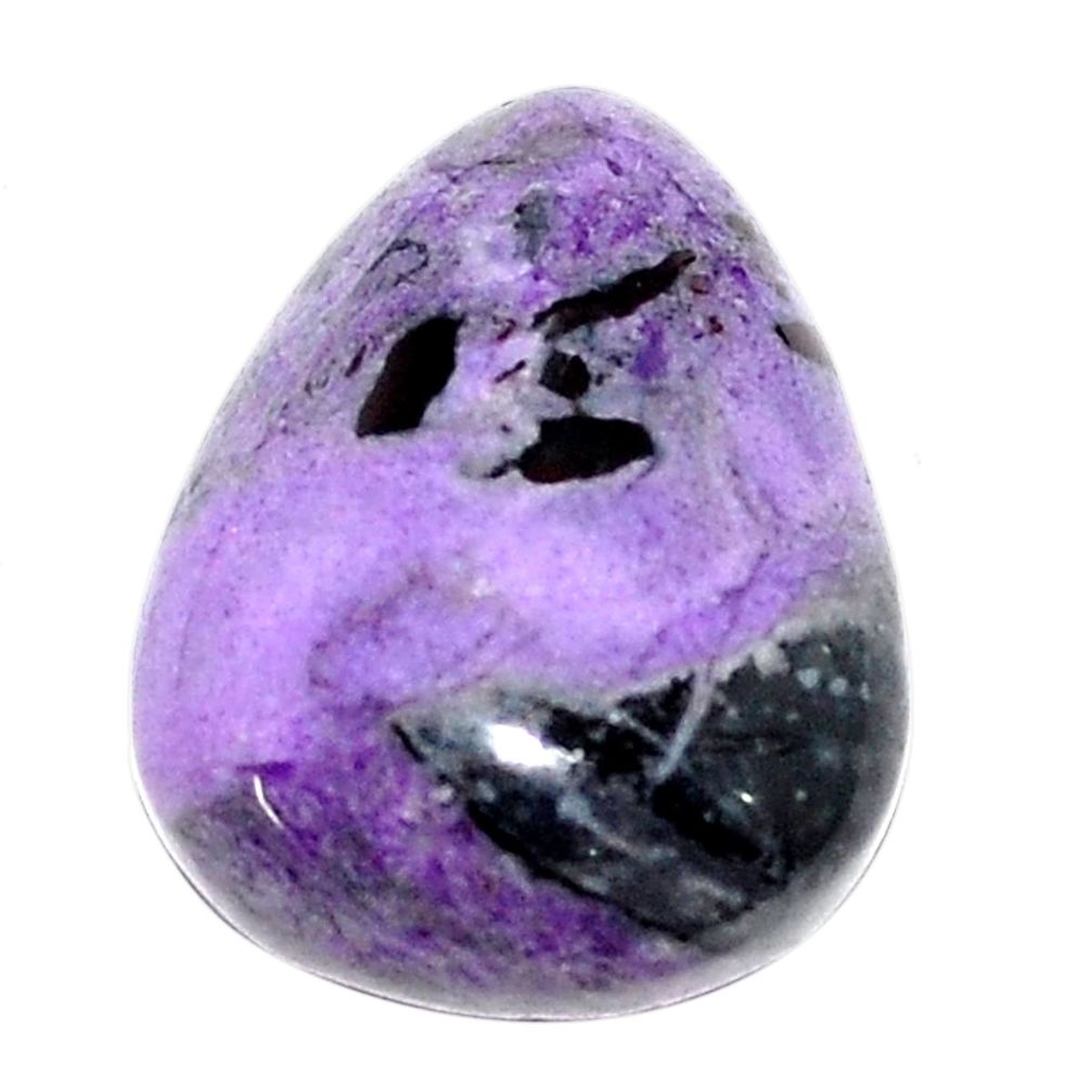 Natural 18.45cts sugilite purple cabochon 23x17 mm pear loose gemstone s9589