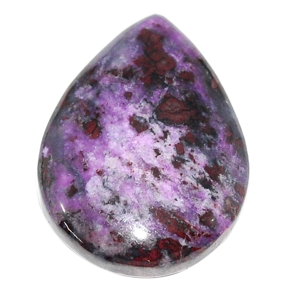 Natural 43.15cts sugilite purple cabochon 31x22 mm pear loose gemstone s9600