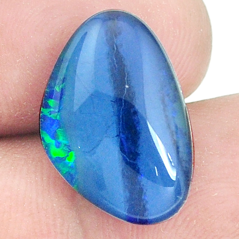 Natural 7.40cts australian opal triplet cabochon 18x12.5 mm loose gemstone s9632