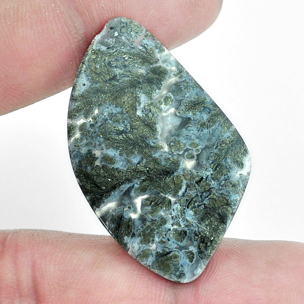 Natural 34.30cts marcasite in quartz white 40x25 mm fancy loose gemstone s9699