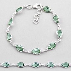 925 sterling silver 19.29cts tennis natural green amethyst bangle jewelry n39969