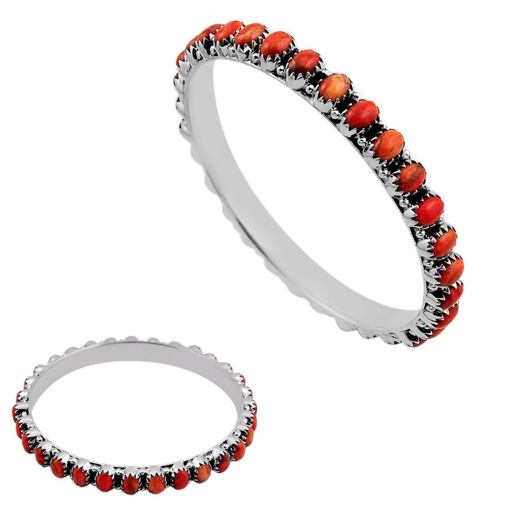 47.14cts back closed natural orange mojave turquoise oval silver bangle c34915