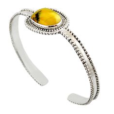 8.42cts natural yellow opal 925 sterling silver adjustable bangle jewelry d47237