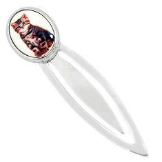 4.18cts cameo 925 sterling silver bookmark jewelry c3437