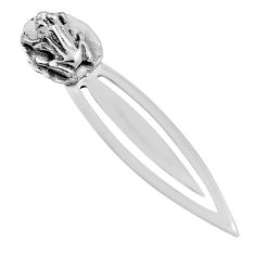 925 sterling silver 4.69gms frog indonesian bali style solid bookmark n20088