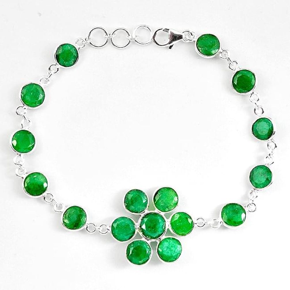 925 sterling silver green emerald quartz tennis bracelet jewelry k87823