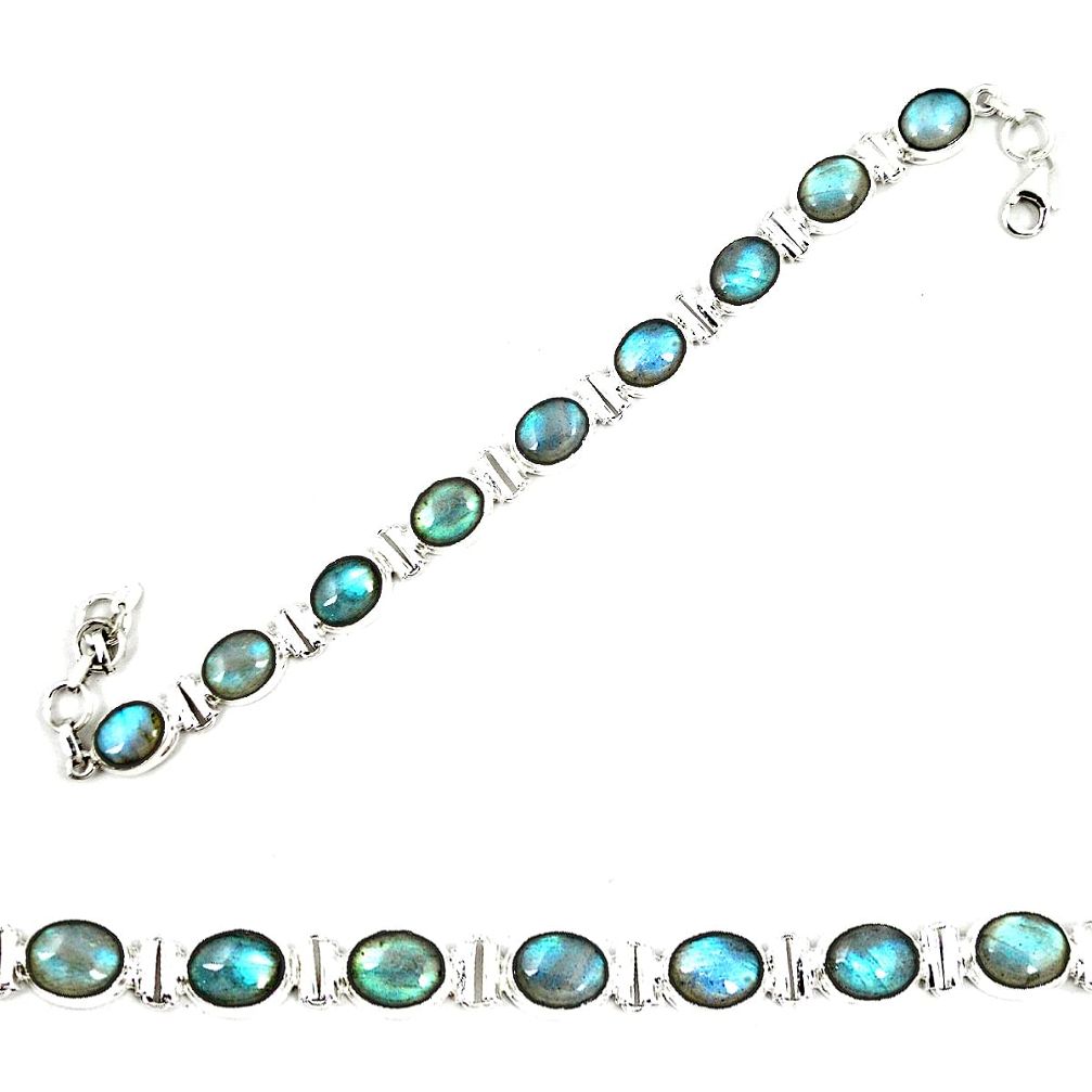 925 sterling silver natural blue labradorite tennis bracelet jewelry m29318