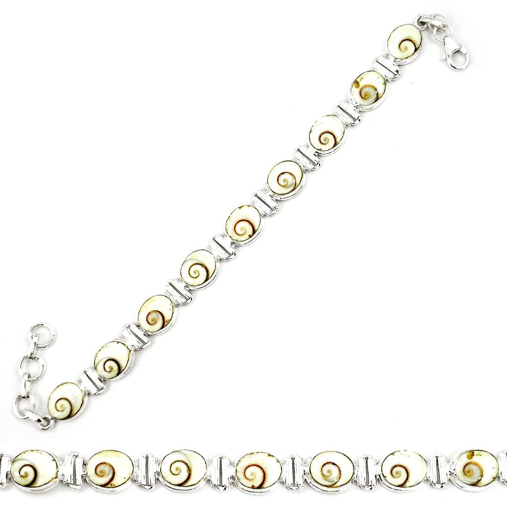 925 sterling silver natural white shiva eye tennis bracelet jewelry m30715