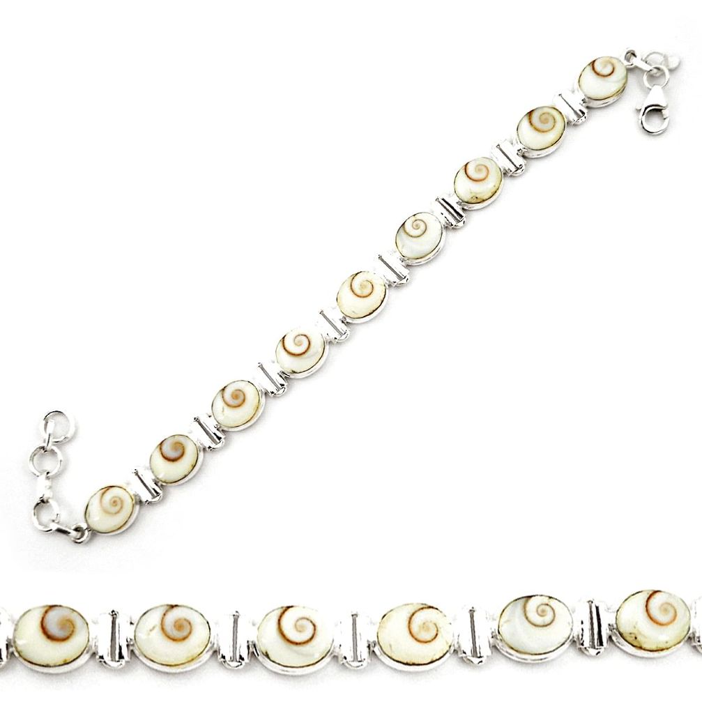 925 sterling silver natural white shiva eye tennis bracelet jewelry m32191