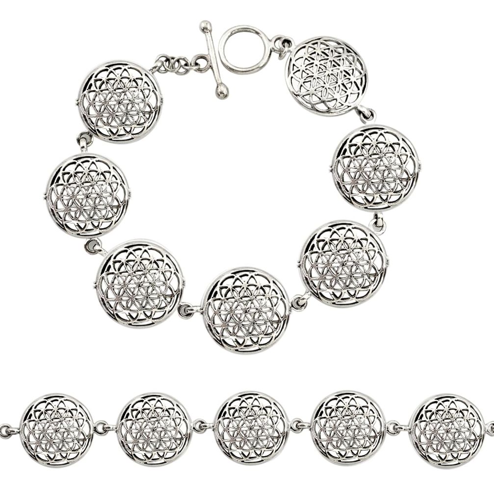 925 plain silver 13.89gms indonesian bali style solid bracelet jewelry c9884