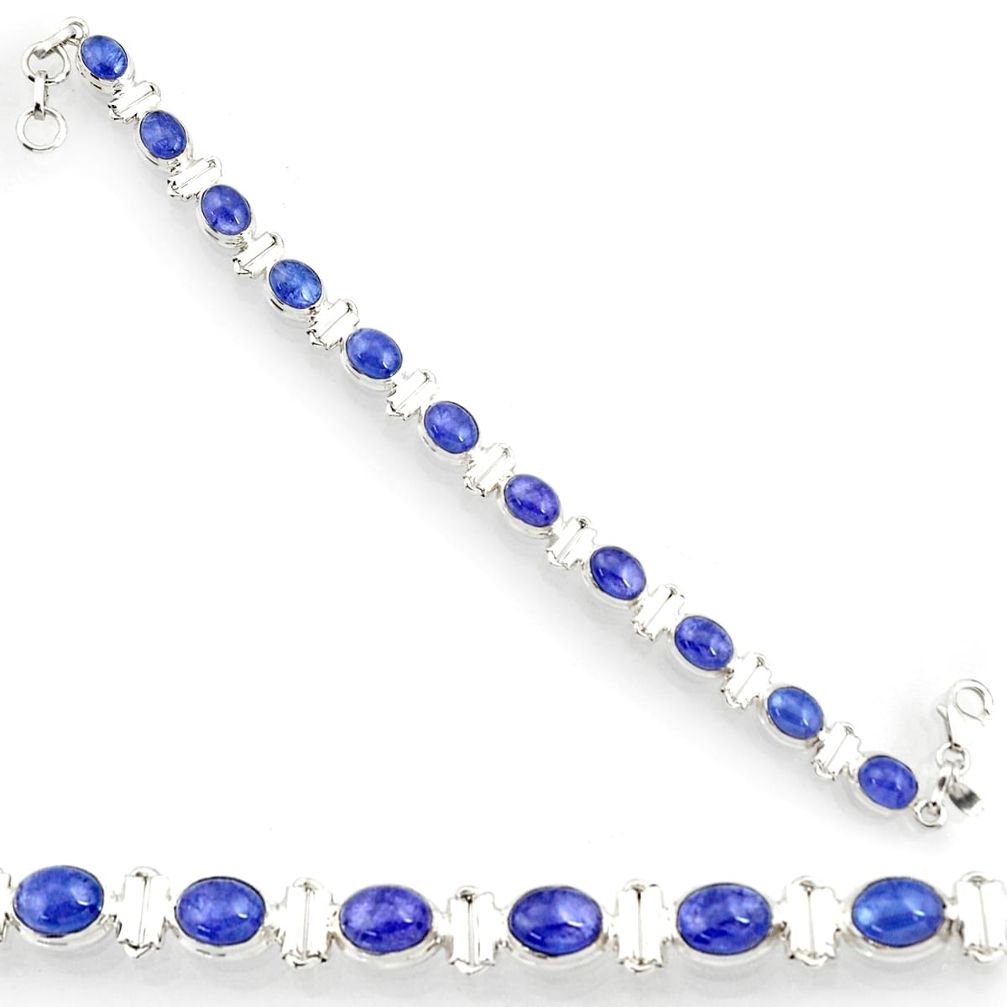 cts natural blue tanzanite oval tennis bracelet jewelry d44357