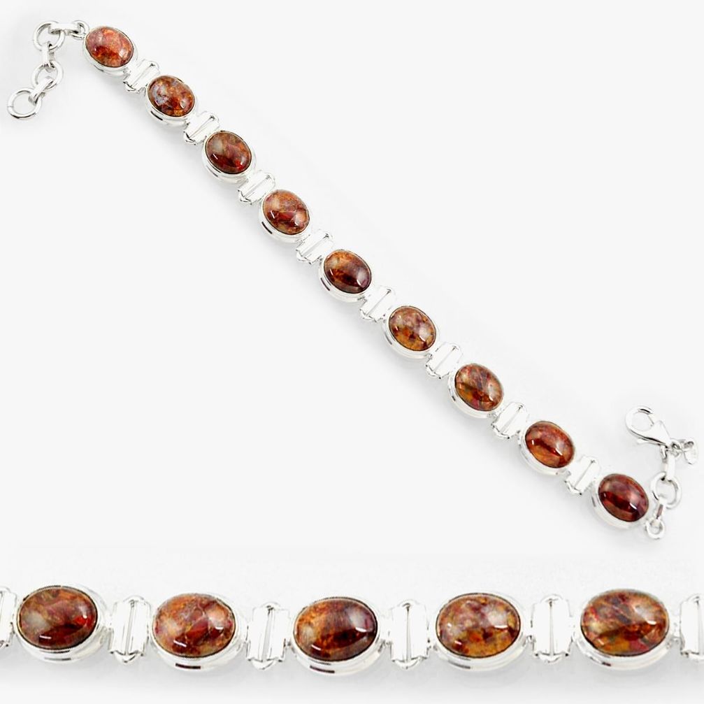 cts natural brown pietersite (african) tennis bracelet d44316