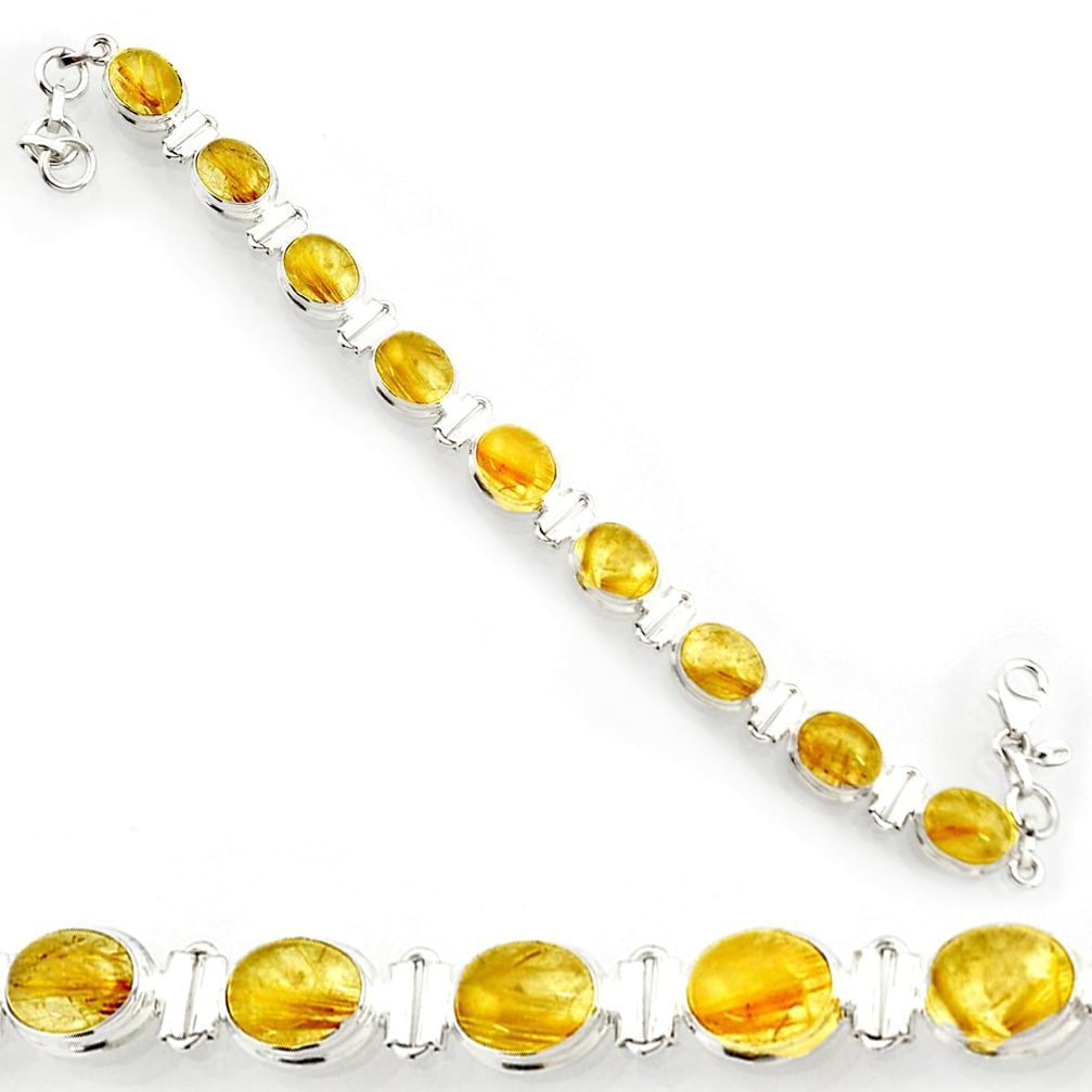 en tourmaline rutile oval tennis bracelet d44387