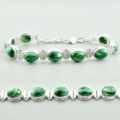 925 silver 37.85cts tennis natural green seraphinite (russian) bracelet t55612