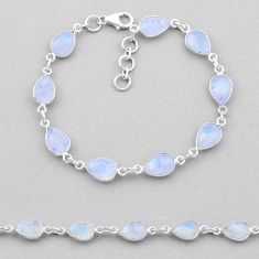 925 silver 20.85cts tennis natural multi color ethiopian opal bracelet n44415