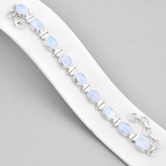 925 sterling silver 27.95cts natural rainbow moonstone oval bracelet y57980