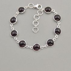 925 sterling silver 25.93cts tennis natural red garnet bracelet jewelry n3010