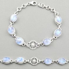26.32cts amulet star natural rainbow moonstone 925 silver bracelet t89596