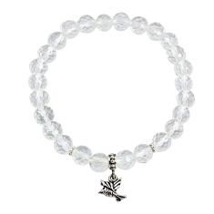 33.73cts birds adjustable white crystal 925 silver beads bracelet jewelry u30177