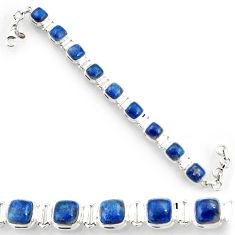  blue shattuckite 925 sterling silver tennis bracelet d44379
