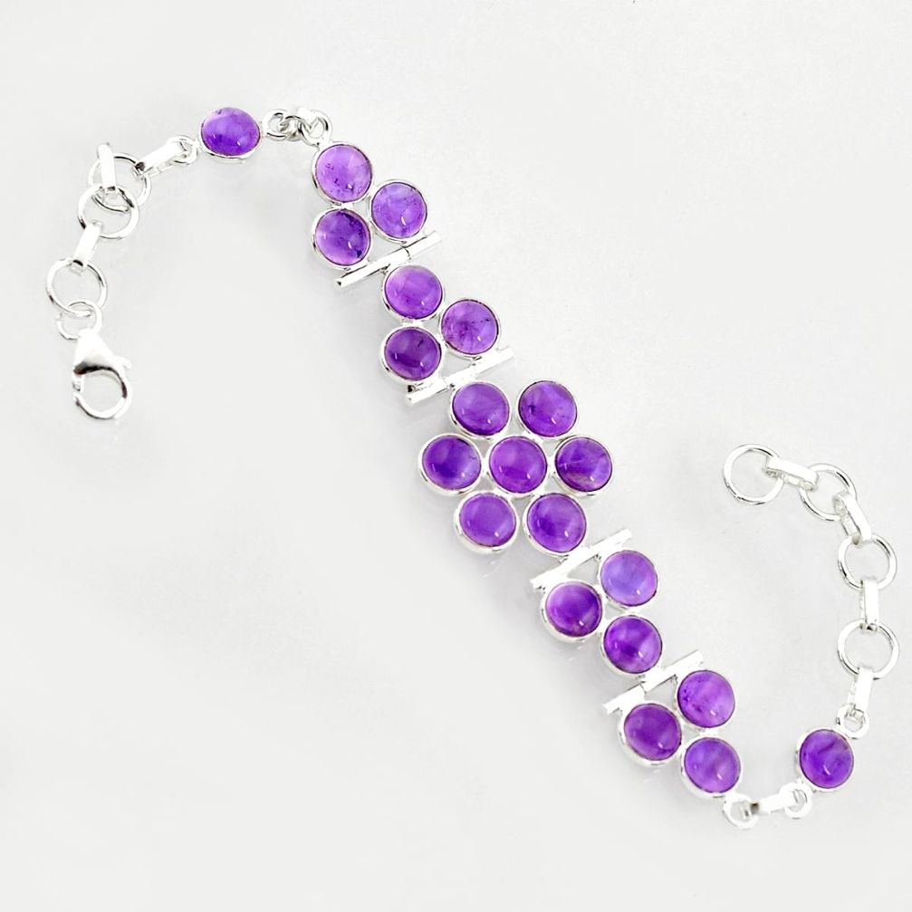  purple amethyst 925 sterling silver tennis bracelet d44382