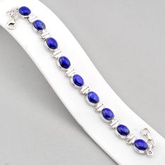 35.85cts tennis natural blue lapis lazuli 925 sterling silver bracelet y61349