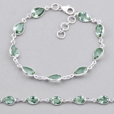 16.72cts tennis natural blue larimar 925 sterling silver bracelet jewelry n32609