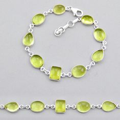 20.75cts tennis natural lemon topaz 925 sterling silver bracelet jewelry y25301